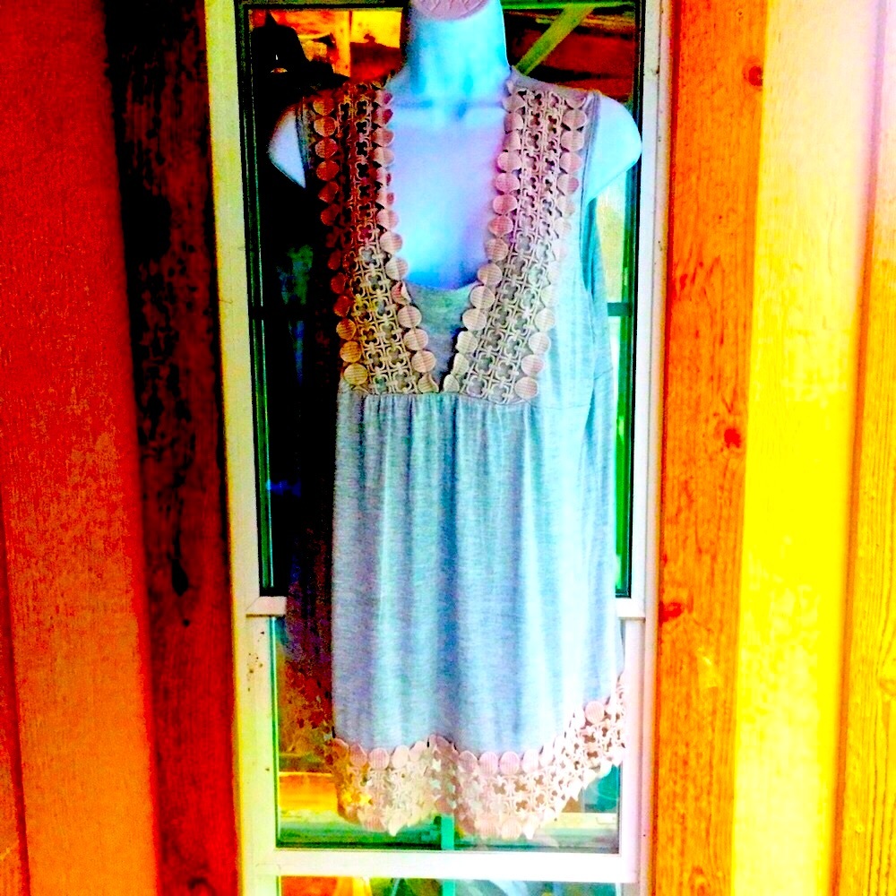 GREY RELAXES YOU WHILE FEELING FREE IN THIS DRESS!